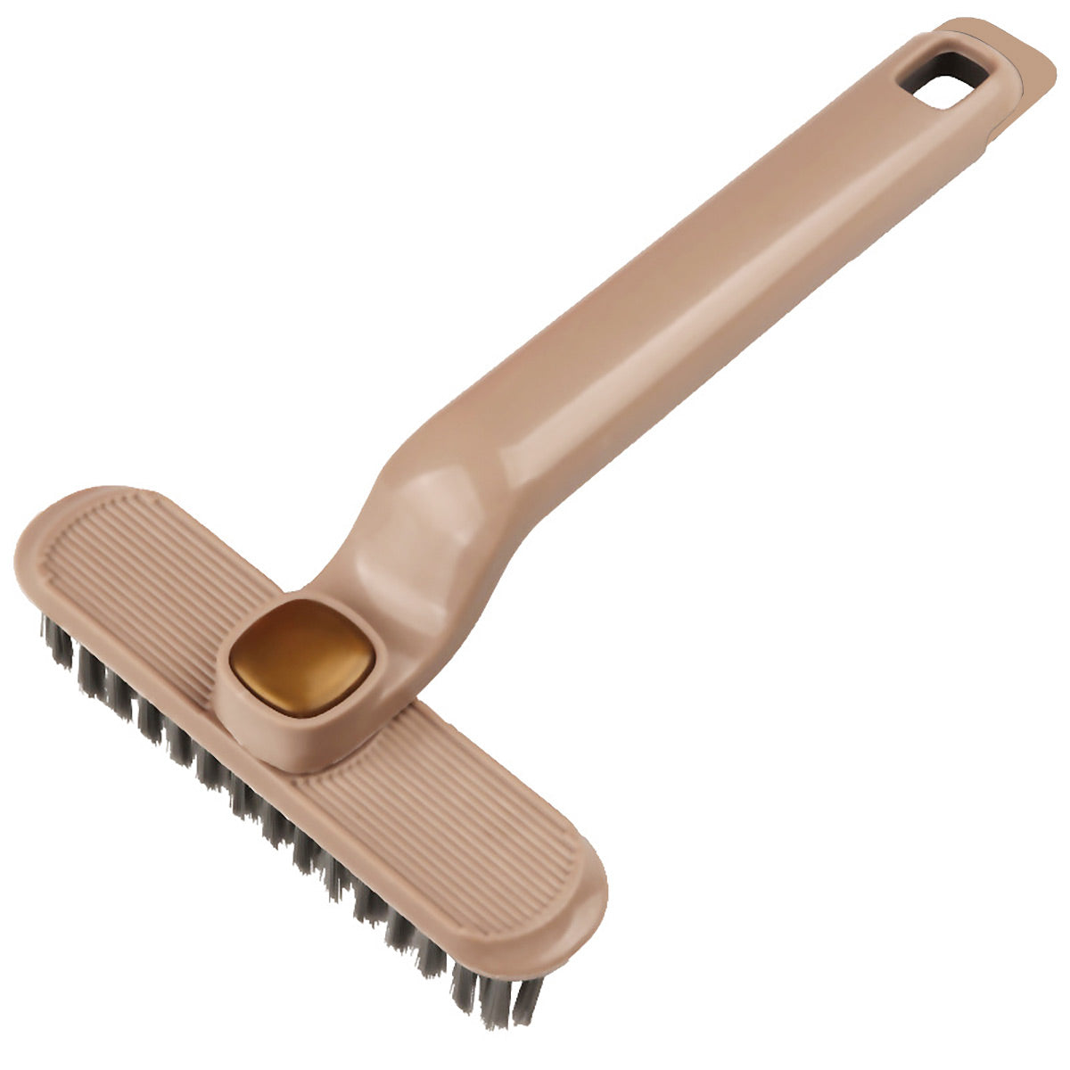 Multi-Functional Rotary Cleaning Brush Hard Bristle Slot Seam Wall Tile Brush - Coffee