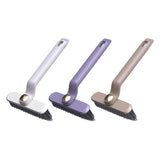 Multi-Functional Rotary Cleaning Brush Hard Bristle Slot Seam Wall Tile Brush - Purple - Front View