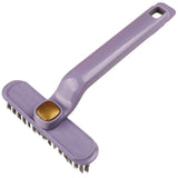 Multi-Functional Rotary Cleaning Brush Hard Bristle Slot Seam Wall Tile Brush - Purple - Close-Up Angle