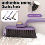 Multi-Functional Rotary Cleaning Brush Hard Bristle Slot Seam Wall Tile Brush - White