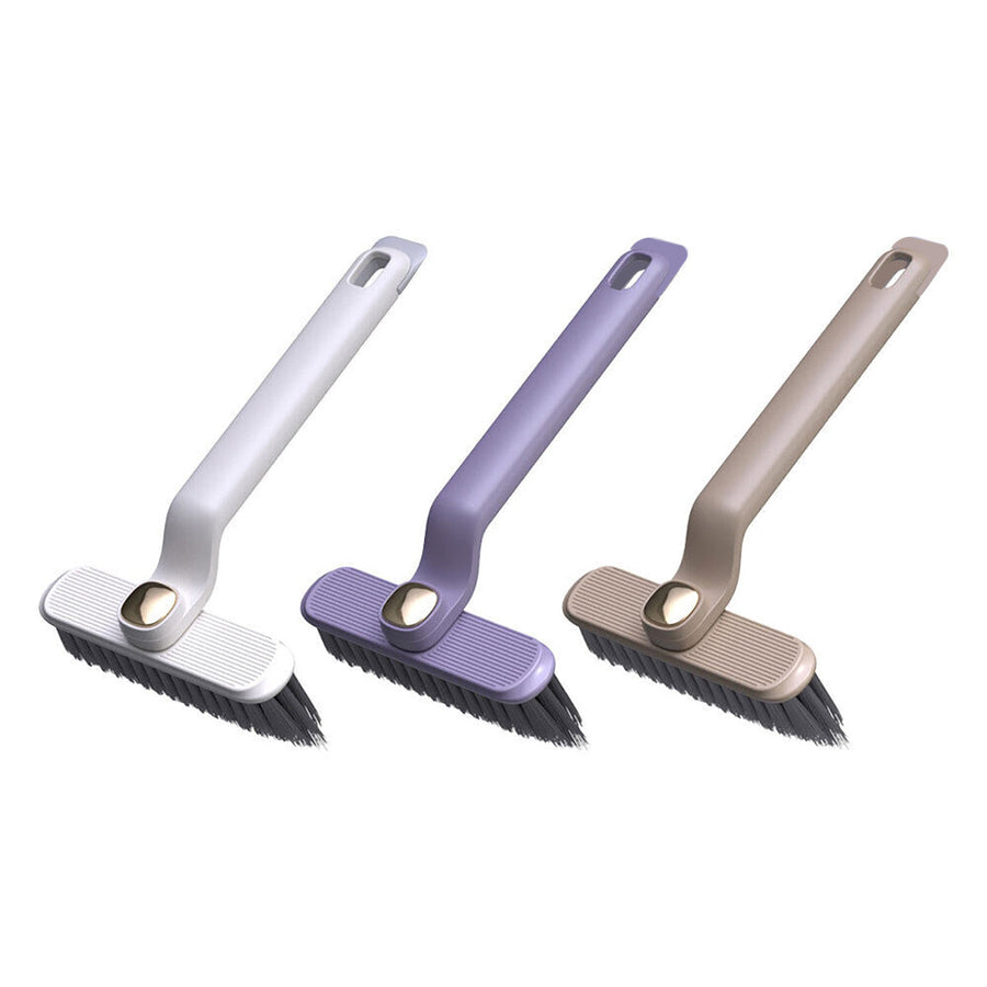 Multi-Functional Rotary Cleaning Brush Hard Bristle Slot Seam Wall Tile Brush - White