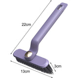 Multi-Functional Rotary Cleaning Brush Hard Bristle Slot Seam Wall Tile Brush - White - Side View