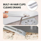 Multi-Functional Rotary Cleaning Brush Hard Bristle Slot Seam Wall Tile Brush - White - 45-Degree Angle