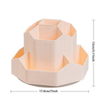 360 Degree Rotating Large Capacity Pen Holder Plastic Desktop Office Student Organizer - Side View