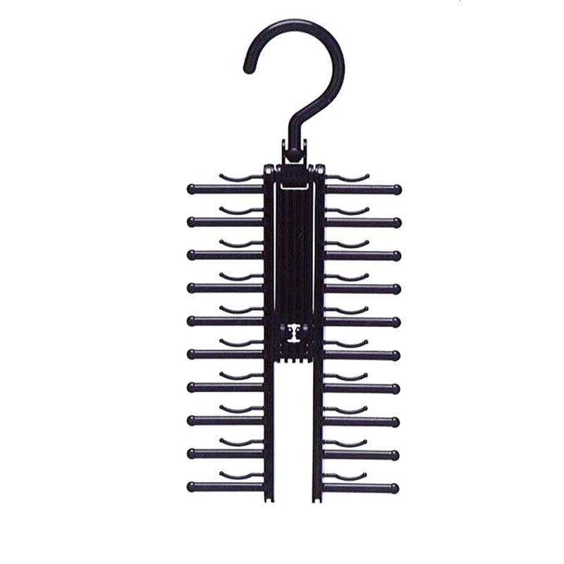 360 Degree Rotating Tie Hanger with 20 Hooks for Closet Scarves Belts Organisation