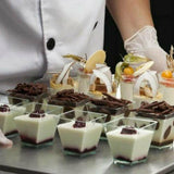 40-50 Pcs Mousse Cake Dessert Cups Clear Plastic Sample Drink Wine Jelly Tumbler - 40PCS-Round-60*80MM - 45-Degree Angle