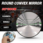 30cm Round Convex Mirror Blind Spot Traffic Driveway Shop Junction Use
