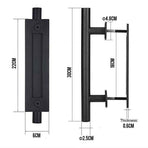 12inch Barn Door Handle Sliding Flush Pull Wood Door Gate Hardware Stainless Steel
