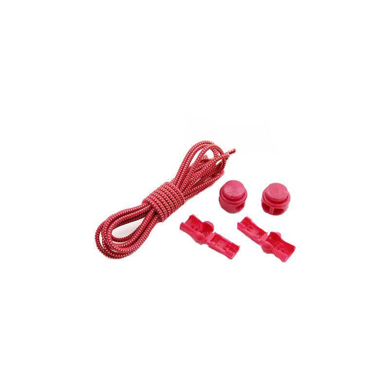 No Tie Elastic Shoelaces with Toggle Locks for Sneakers Running Walking Shoes - Pink