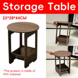 Double Layer Bedside Storage Table for Bedroom Living Room Nightstand Organizer