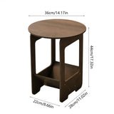 Double Layer Bedside Storage Table for Bedroom Living Room Nightstand Organizer - Side View