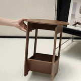 Double Layer Bedside Storage Table for Bedroom Living Room Nightstand Organizer - Extra Image