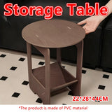 Double Layer Bedside Storage Table for Bedroom Living Room Nightstand Organizer - Extra Image