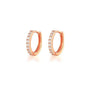7sizes Hoop Earring Silver Zirconia Ear Huggie Hoop Cartilage Piercing Jewellery - Champagne-10mm