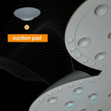 Silicone Foot Scrubber Rabbit Tub Mat Suction Cup Exfoliating Brush Cleaning Mat - Grey - Low Angle
