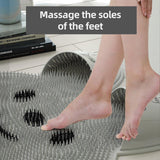 Silicone Foot Scrubber Rabbit Tub Mat Suction Cup Exfoliating Brush Cleaning Mat - Pink - Top-Down View