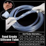 Transparent Silicone Rubber Tube Food Grade Hose Clear Soft for Beer Milk 5M - 3x5mm