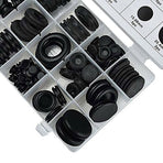 125Pcs Rubber Grommet Set-Assorted Fastener Kit 18 Popular Sizes