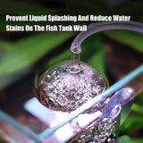 Aquarium Oxygen Diffuser Glass Bubble Stone CO2 Aquatic Plant Tank Oxygenator - 45-Degree Angle