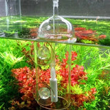 Aquarium Oxygen Diffuser Glass Bubble Stone CO2 Aquatic Plant Tank Oxygenator - Close-Up Angle