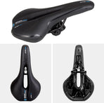 MTB Saddle Hollow Comfort Bicycle Seat Universal Cushion Soft Riding Saddle - Blue