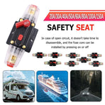 20-150Amp Circuit Breaker Dual Battery Ip67 Waterproof Fuse Manual Reset 12V 24V - 60AMP