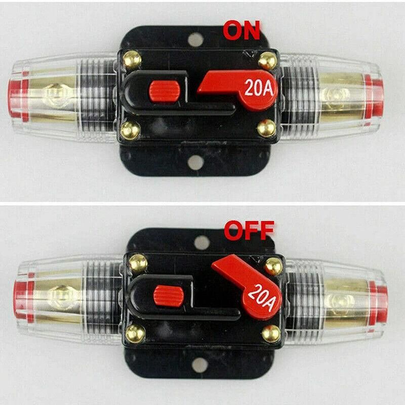 20-150Amp Circuit Breaker Dual Battery Ip67 Waterproof Fuse Manual Reset 12V 24V - 60AMP