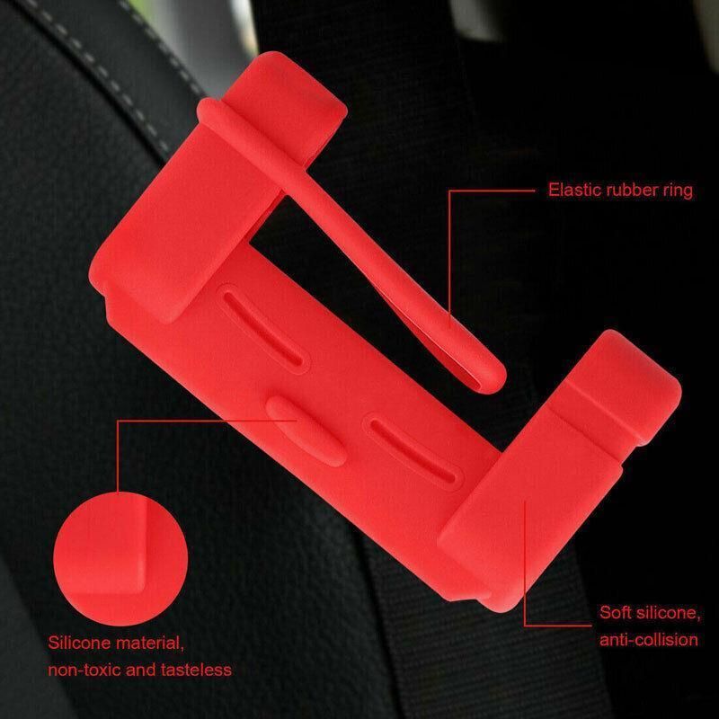 2PCS Silicone Seat Belt Buckle Grip Cover Anti Scratch Protector for Car Interior