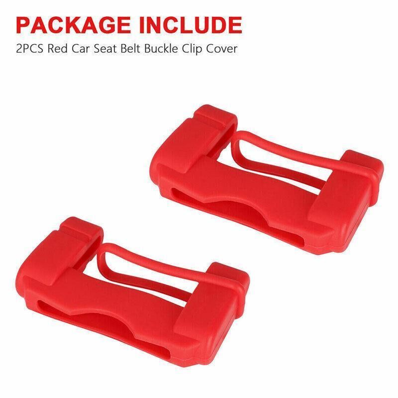 2PCS Silicone Seat Belt Buckle Grip Cover Anti Scratch Protector for Car Interior