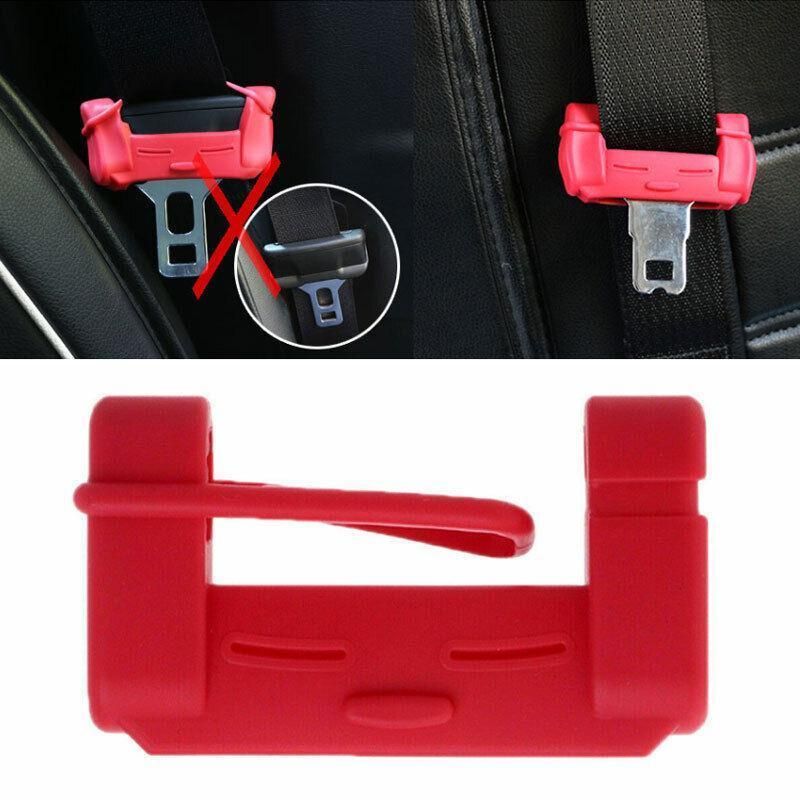 2PCS Silicone Seat Belt Buckle Grip Cover Anti Scratch Protector for Car Interior