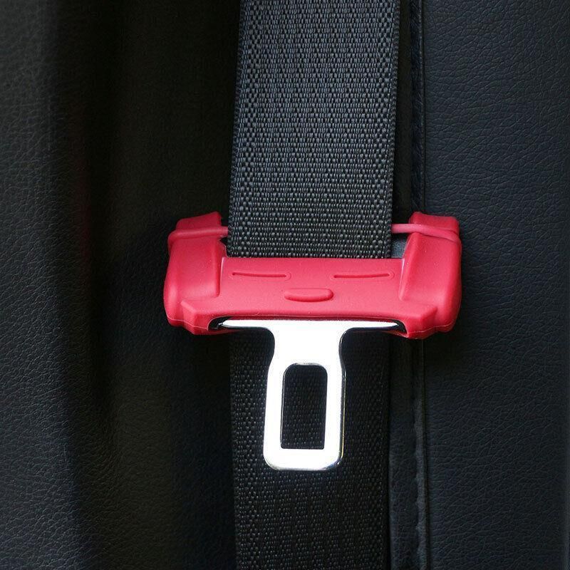 2PCS Silicone Seat Belt Buckle Grip Cover Anti Scratch Protector for Car Interior