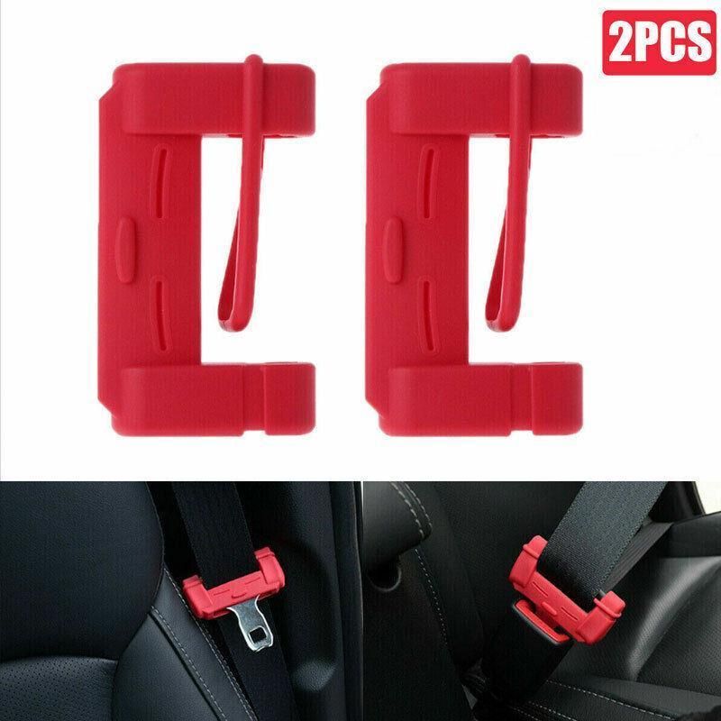 2PCS Silicone Seat Belt Buckle Grip Cover Anti Scratch Protector for Car Interior