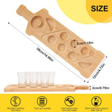 Bamboo Wine Glass and Condiment Rack Anti Slip Stable With Divided Compartments - Side View