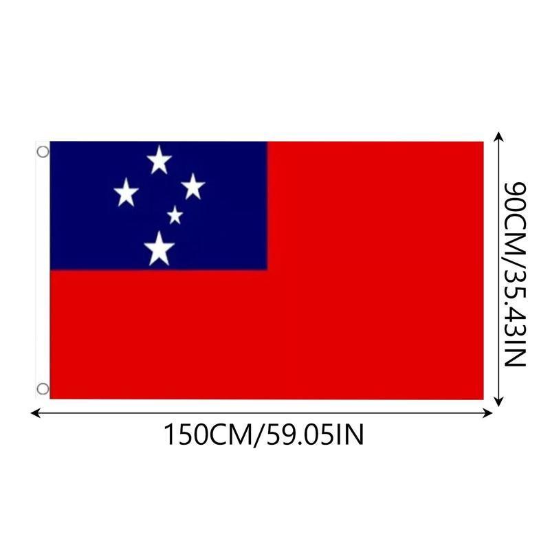 Samoa National Flag 90x150cm Large Outdoor Polyester Banner with Grommets
