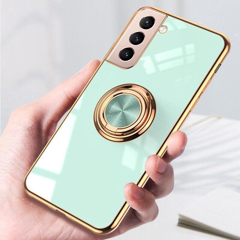 Black Shockproof Ring Holder Case Cover for Samsung S22 Ultra Plus Note 20 - Samsung Galaxy A33