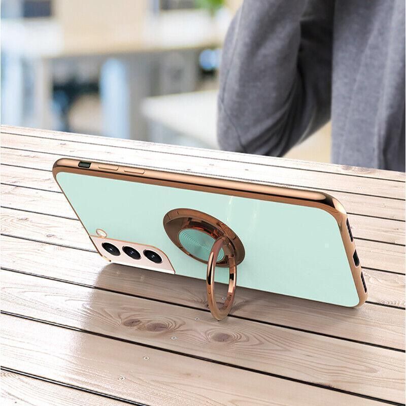 Black Shockproof Ring Holder Case Cover for Samsung S22 Ultra Plus Note 20 - Samsung Galaxy Note20Ultra