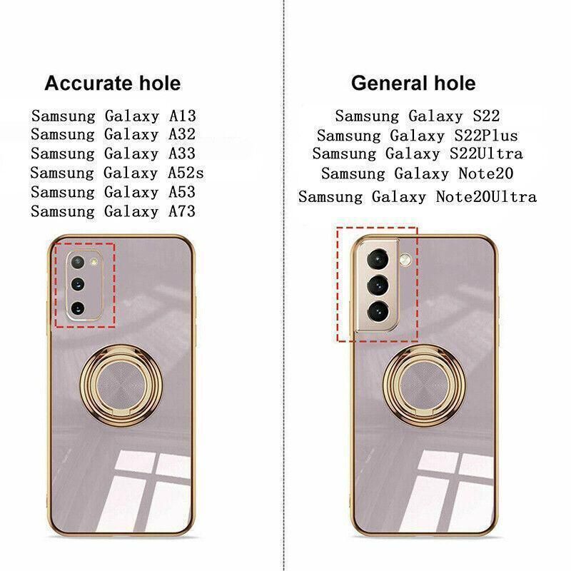 Black Shockproof Ring Holder Case Cover for Samsung S22 Ultra Plus Note 20 - Samsung Galaxy Note20Ultra
