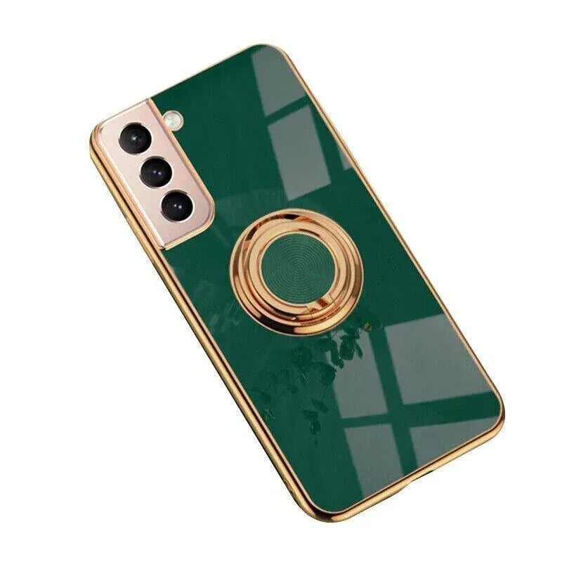 Dark Green Shockproof Ring Holder Case Cover for Samsung S22 Ultra S22 Plus Note 20 - Samsung Galaxy A33