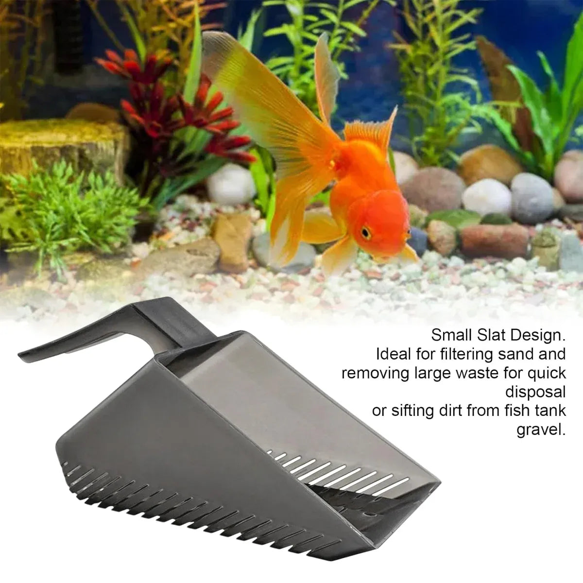 Aquarium Sand Cleaning Scoop Water Permeable for Fish Tank Gravel