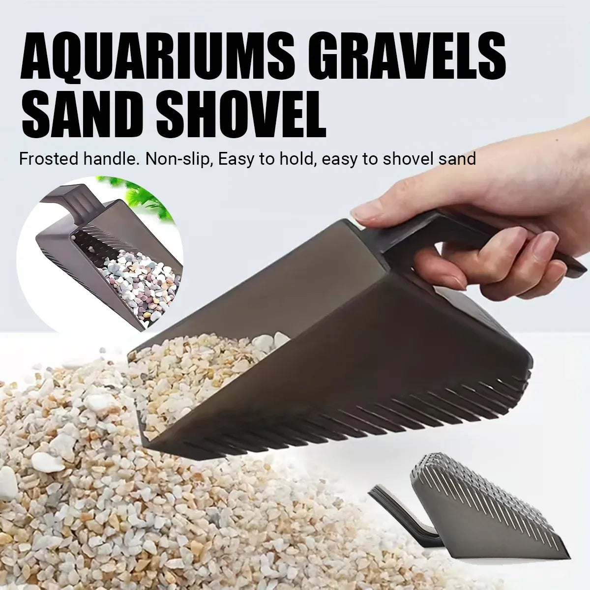 Aquarium Sand Cleaning Scoop Water Permeable for Fish Tank Gravel