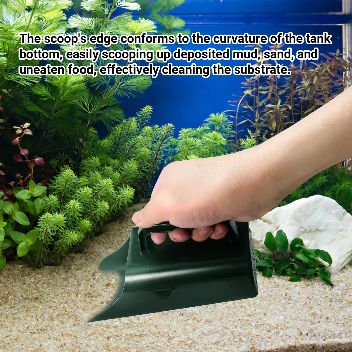 Aquarium Sand Cleaning Shovel Water Permeable for Fish Tank Gravel
