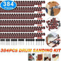 384Pcs Drum Sanding Kit For Nail Drill Bits Dremel Accessories Rotary Tool Set