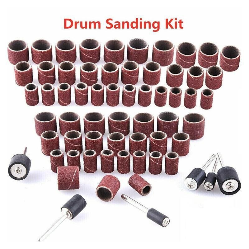 384Pcs Drum Sanding Kit For Nail Drill Bits Dremel Accessories Rotary Tool Set