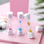 3 Mins Hourglass Sand Timer Kids Gifts Egg Kitchen Smiley Tooth Brushing Clock - Blue