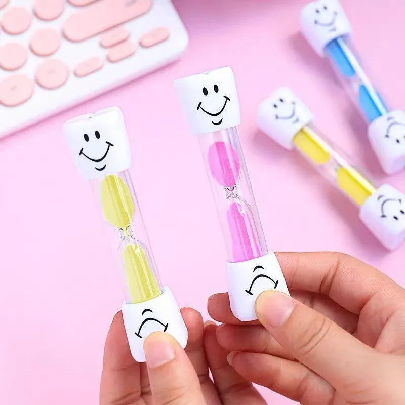 3 Mins Hourglass Sand Timer Kids Gifts Egg Kitchen Smiley Tooth Brushing Clock - Blue