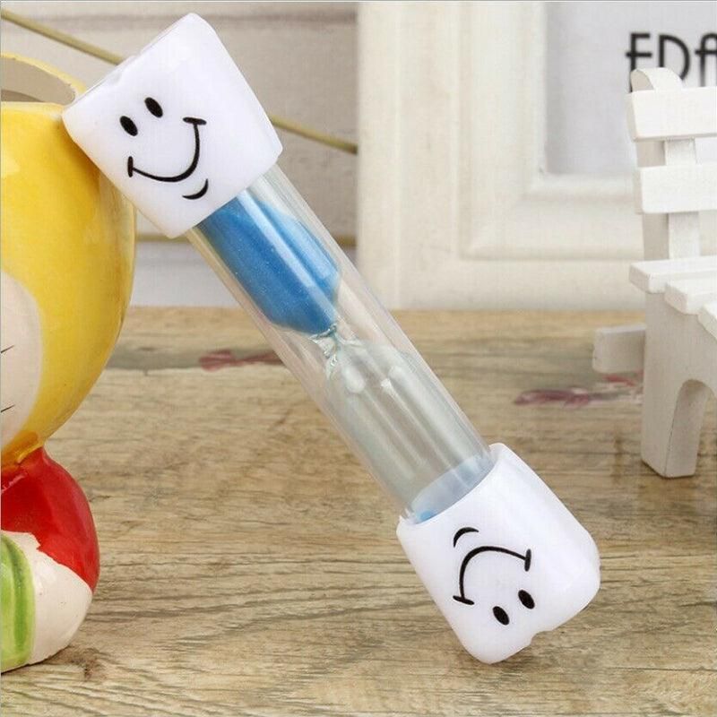 3 Mins Hourglass Sand Timer Kids Gifts Egg Kitchen Smiley Tooth Brushing Clock - Blue