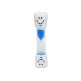 3-Minute Hourglass Sand Timer Smiley Face Clock for Brushing or Kitchen Use - Purple - Rear View