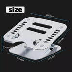 Adjustable Folding Aluminum Stand Ergonomic Design Portable Laptop Stand Holder - Dark Grey