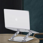 Adjustable Folding Aluminum Stand Ergonomic Design Portable Laptop Stand Holder - Silver