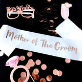Bridal Party Sash Rose Gold Bride Bridesmaid Maid Honour Mother Hens Night Wear - Maid Of Honour - Top-Down View
